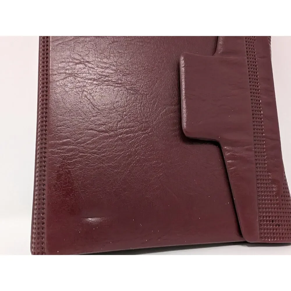 Vintage 90s Burgundy Day Runner Planner Calendar  71872